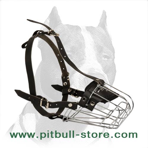 Pitbull Wire Basket Dog Muzzle