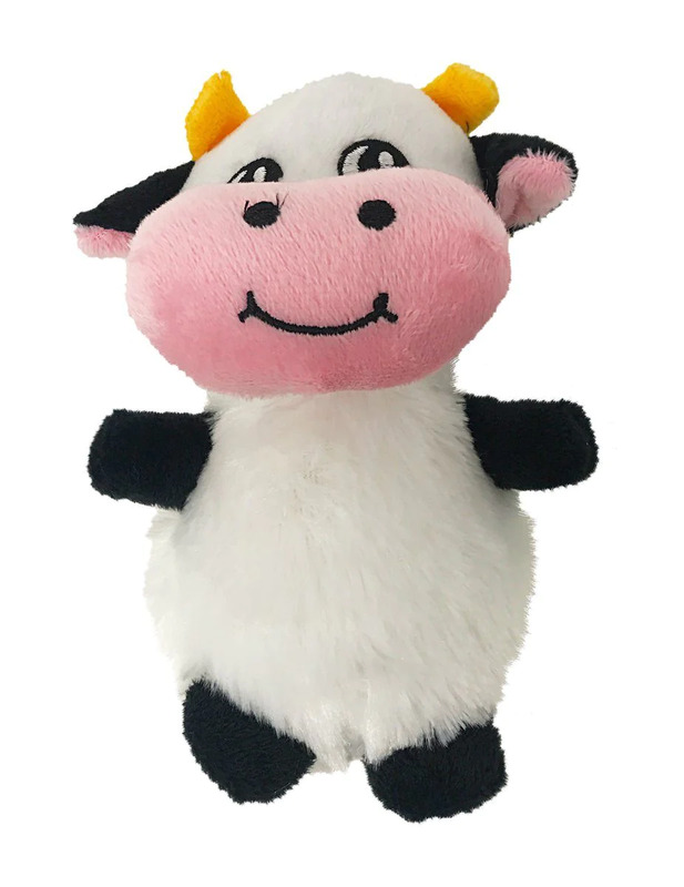 6" Cow Mini Dog Toy - Click Image to Close