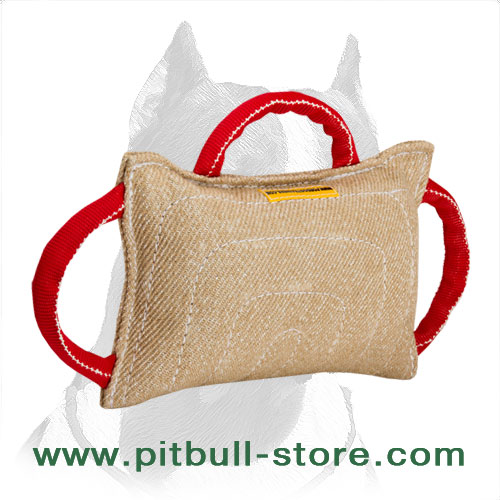 Stitched Pitbull Dog Bite Pillow For Training Te7 1077 Jute Bite
