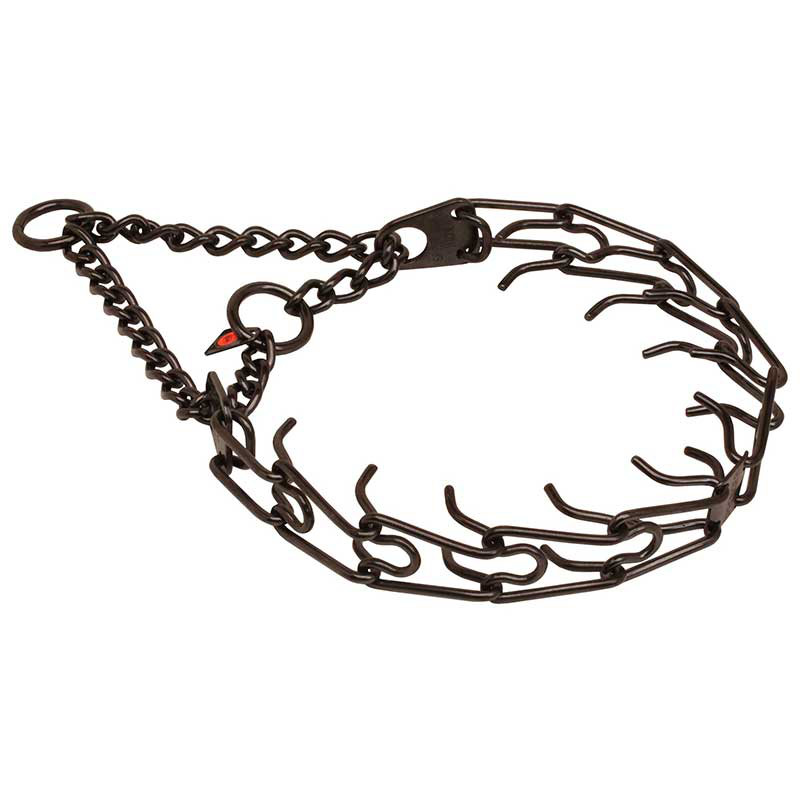 "Pro Style" Herm Sprenger Black Stainless Steel Pitbull Prong Collar 1/6 inches (4.0 mm)