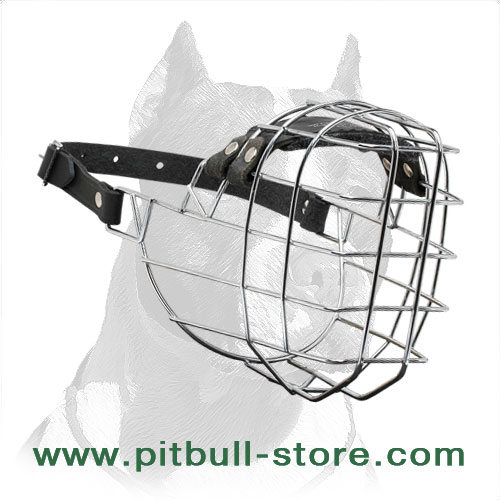 'The Silencer' Wide Wire Basket Pitbull Dog Muzzle