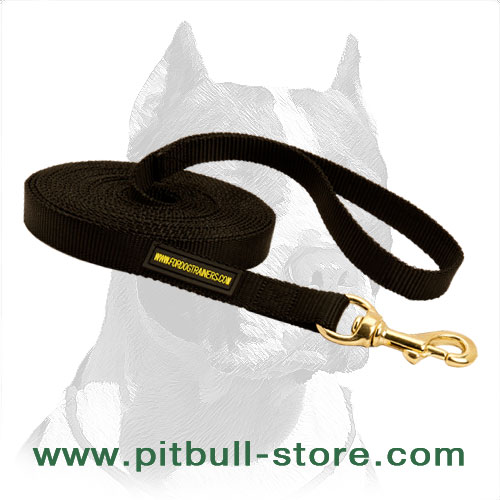 Super dependable tracking dog leash with brass snap hook
