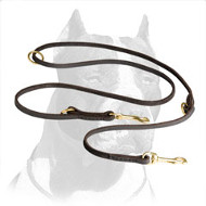 Convenient Handmade Pitbull Dog Collar with Brass-Plated Hardware