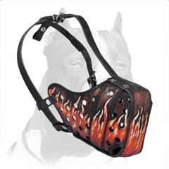 Leather muzzle with good air flow