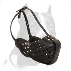 Perfect agitation protection leather muzzle