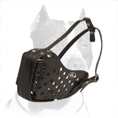 Perfect air circulation leather muzzle