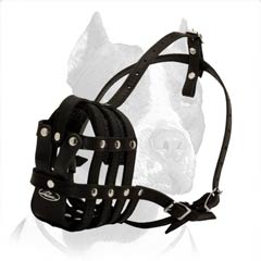 Handmade comfortable leather muzzle