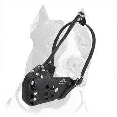 Muzzle for training and walking made of pure leather