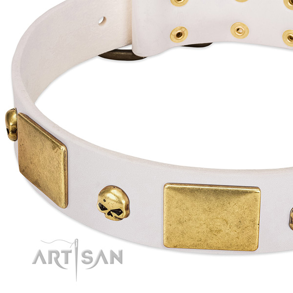 Best quality full grain natural leather collar created for your doggie