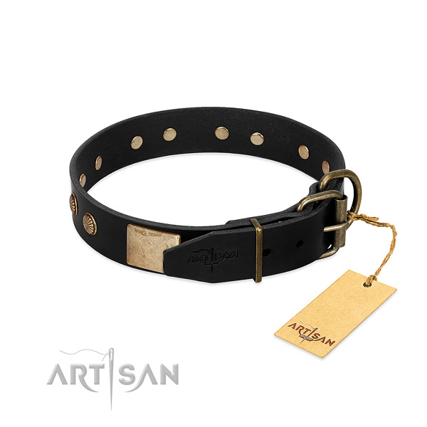 Reliable hardware on comfy wearing dog collar