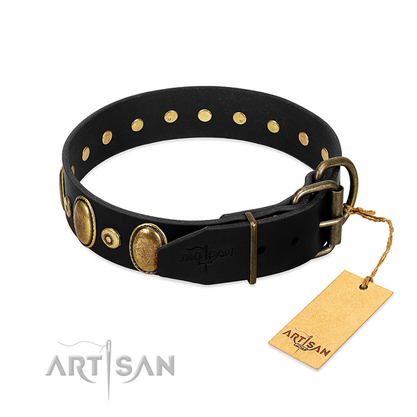 Corrosion resistant decorations on comfy wearing collar for your doggie