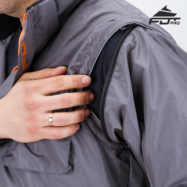 Top Rate Zipper on Sleeve for Professional Design Dog Training Jacket