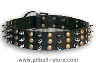 Spikes Black collar 26'' for PITBULL /26 inch dog collar-S59