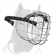 'The Silencer' Wide Wire Basket Pitbull Dog Muzzle